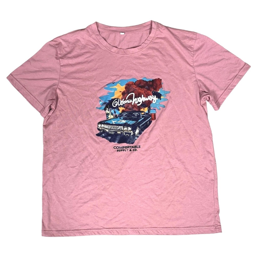 SHEIN Glidomia Highway Muscle Car T-Shirt Size XL